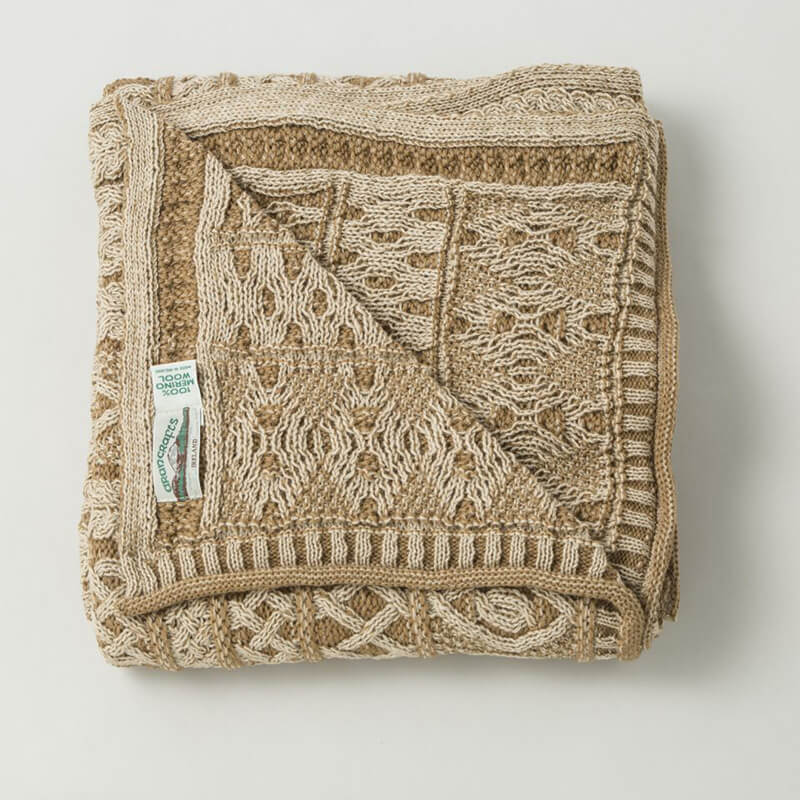 Celtic Two Tone Aran Throw Blanket - Image 4