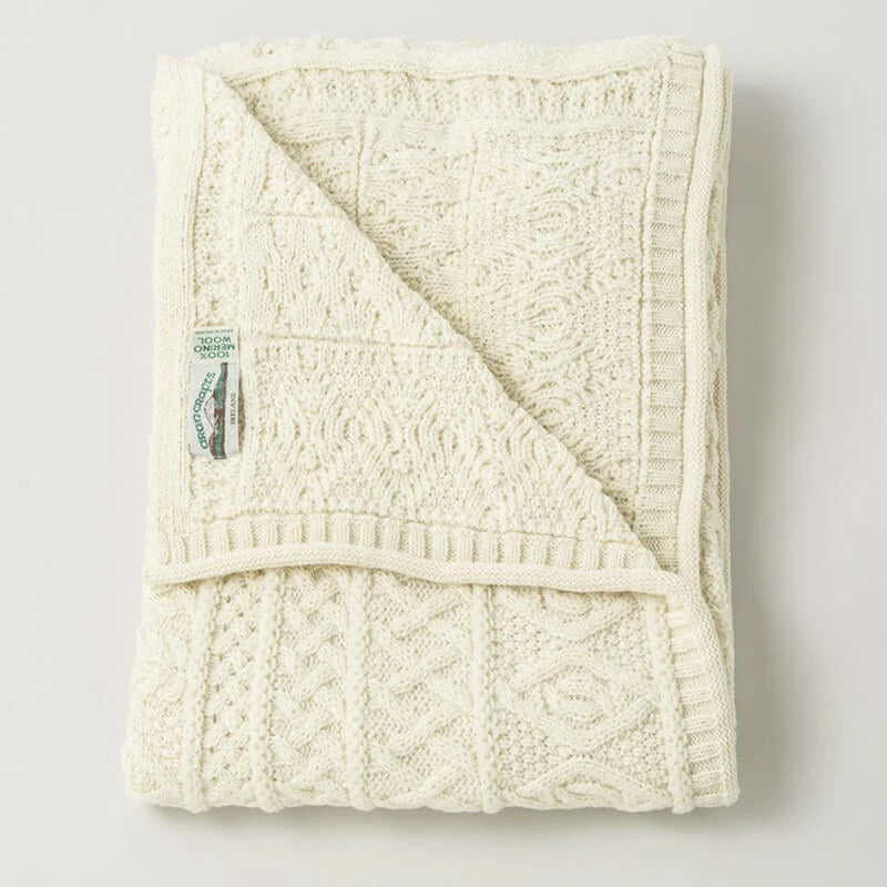 Celtic Two Tone Aran Throw Blanket - Image 5