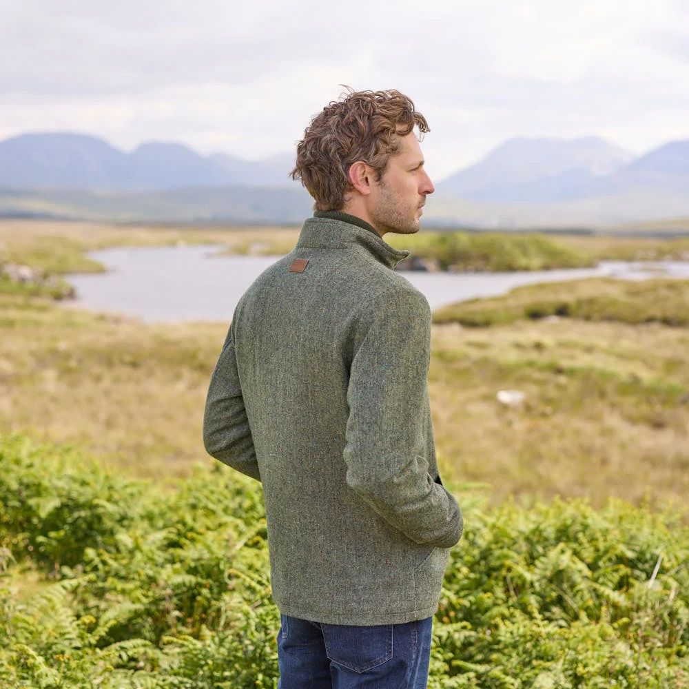 Donegal Herringbone Zipper Jacket - Image 4