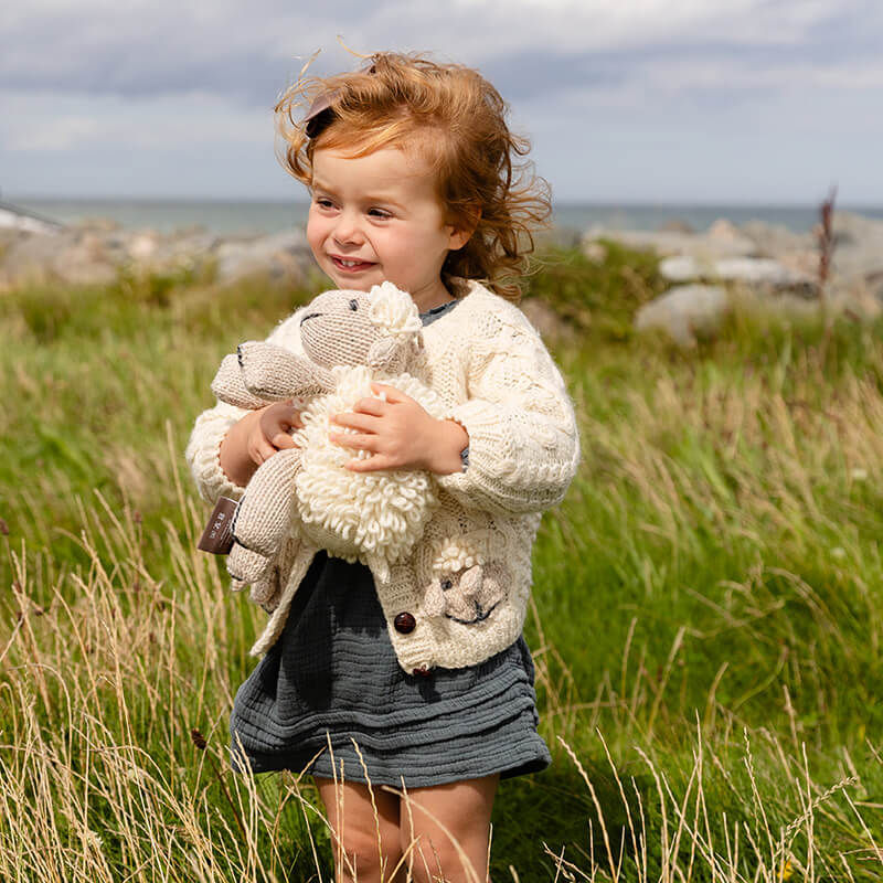 Hand Knit Baby Nora Aran Cardigan - Image 2
