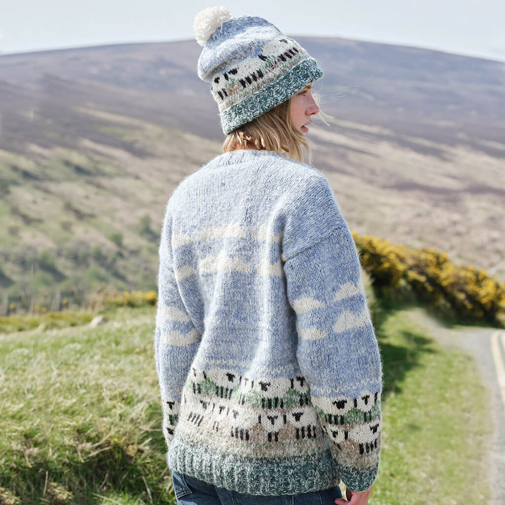 Women's Mohair Sheep Bobble Beanie Hat - Image 3