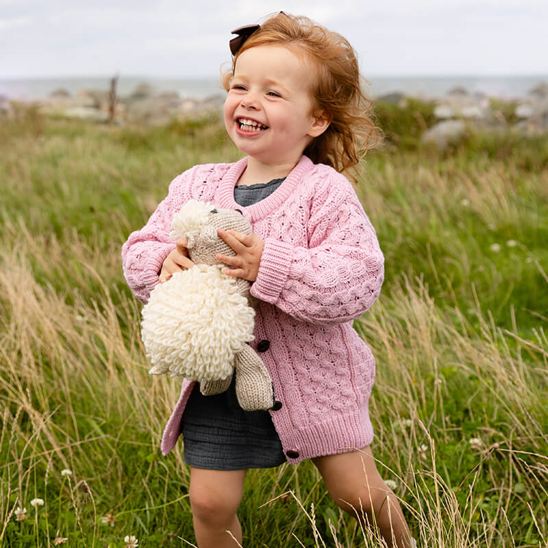 Kids Crew Aran Button Cardigan - Image 4