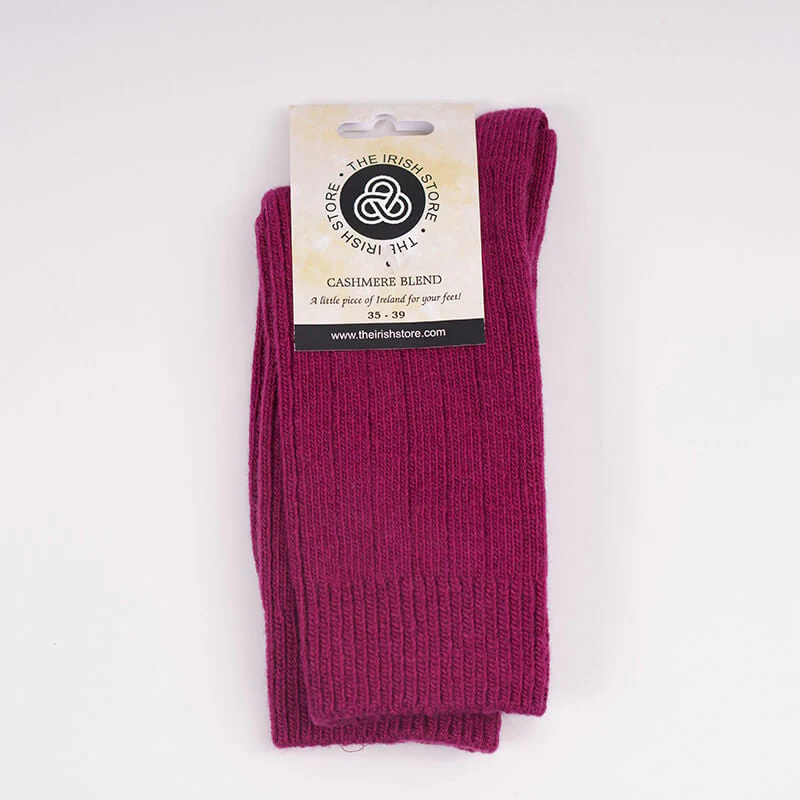 Ladies Cashmere Blend Irish Wool Socks - Image 9