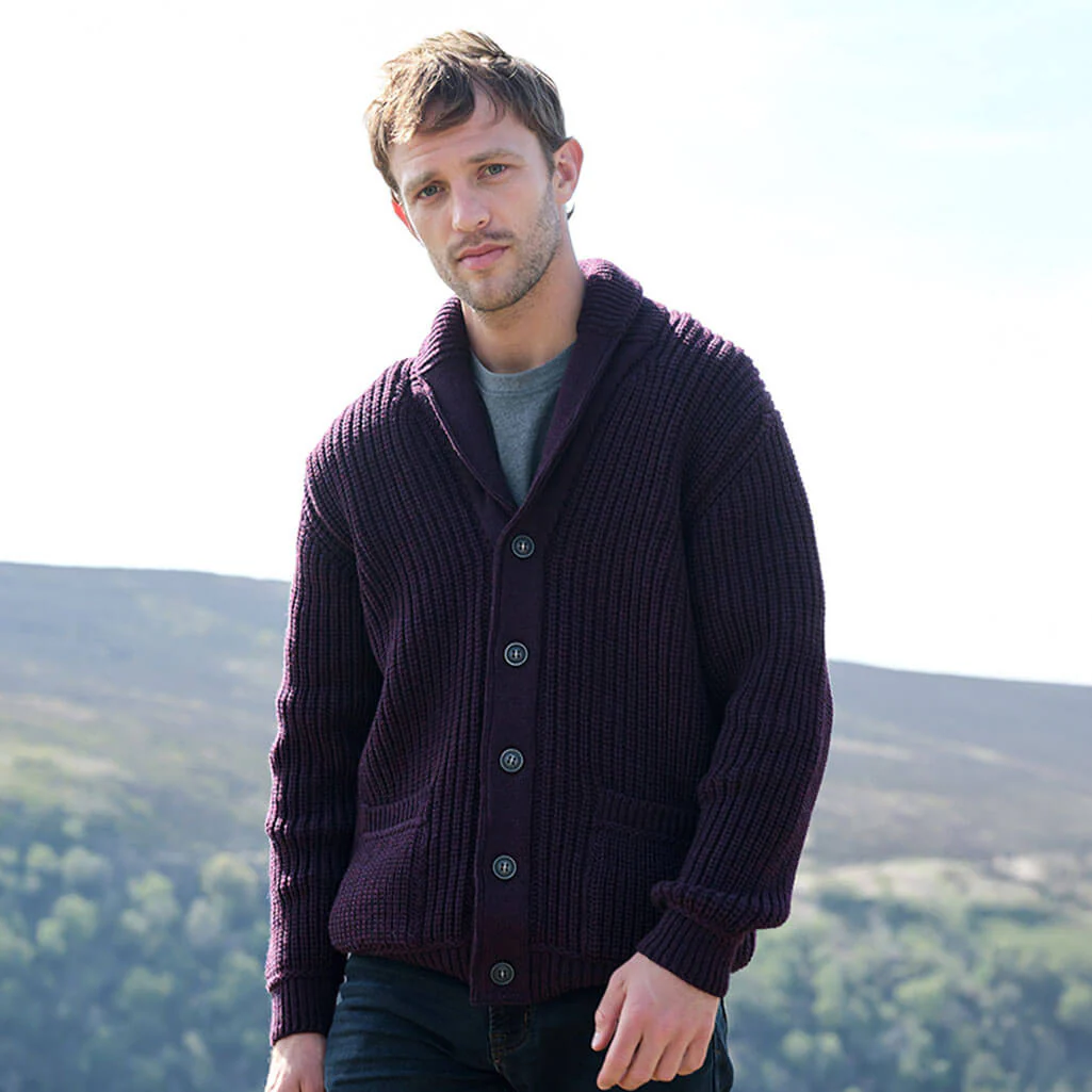 Mens Shawl Collar Cardigan - Image 3