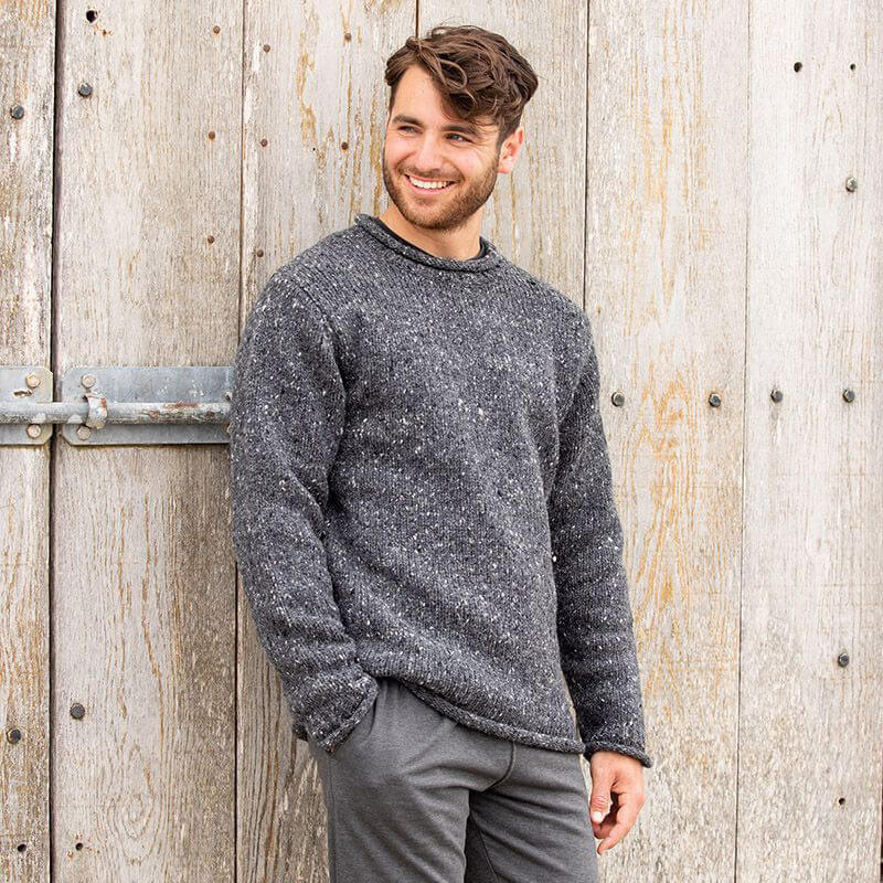 Men's Traditional Fisherman Irish Wool Sweater - Image 3