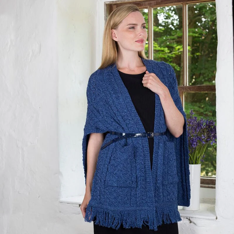 Merino Wool Pocket Shawl - Image 6