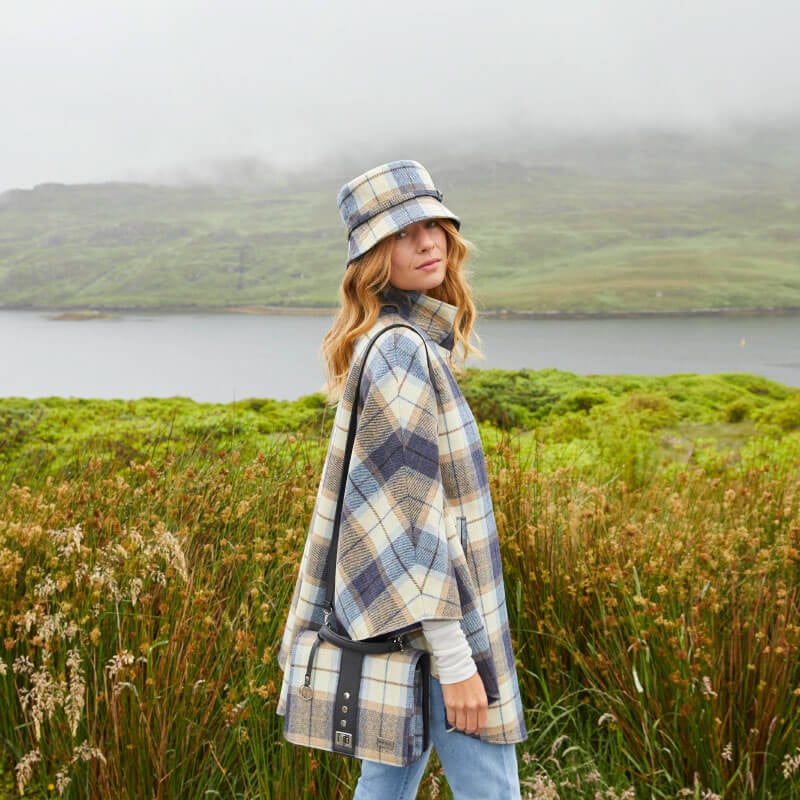 Mucros Irish Wool Half Zip Poncho - Image 8