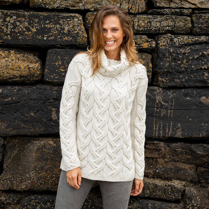The Comeragh Aran Turtleneck Sweater