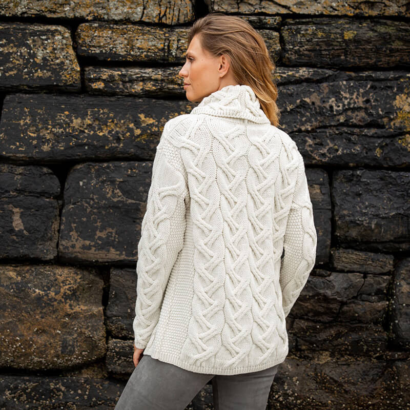 The Comeragh Aran Turtleneck Sweater - Image 2