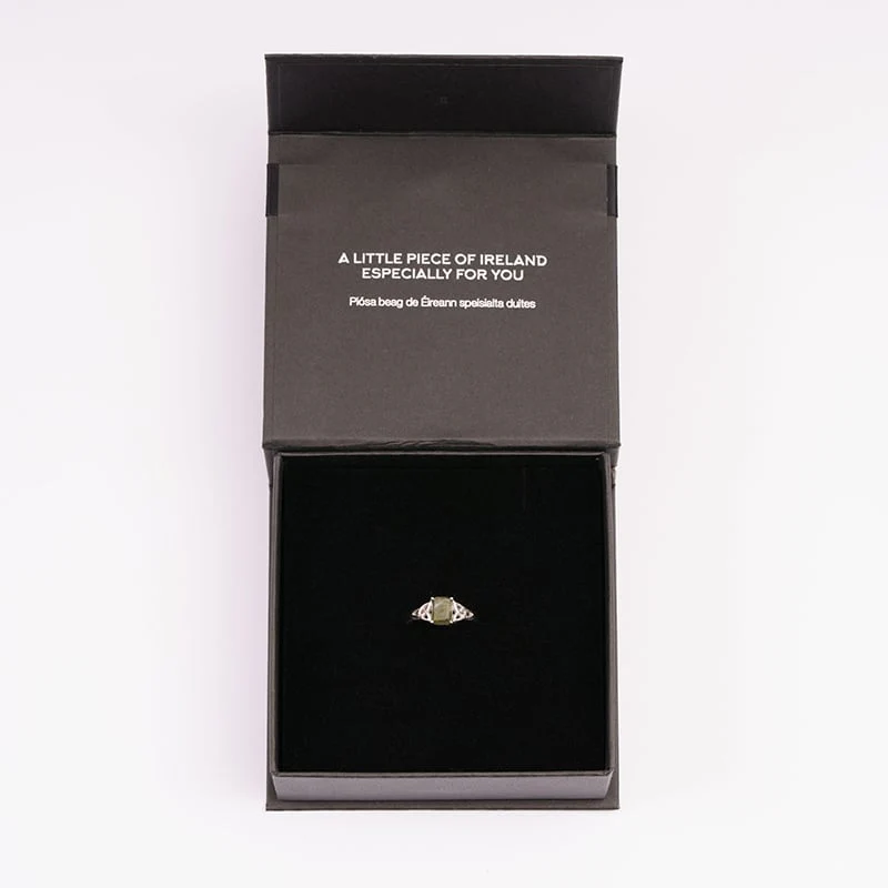 Trinity Knot Connemara Marble Ring - Image 2