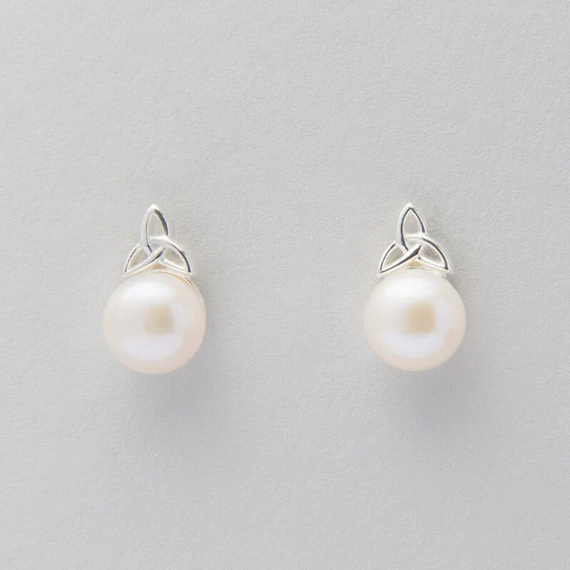 Trinity Pearl Earrings - Image 2