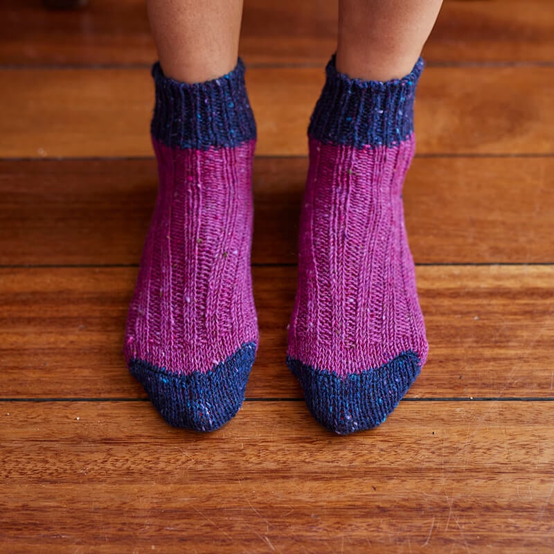 Two Tone Wool Ankle Socks - Image 5