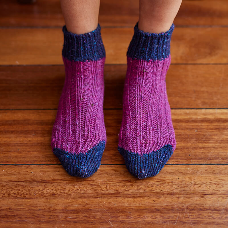 Two Tone Wool Ankle Socks - Image 8