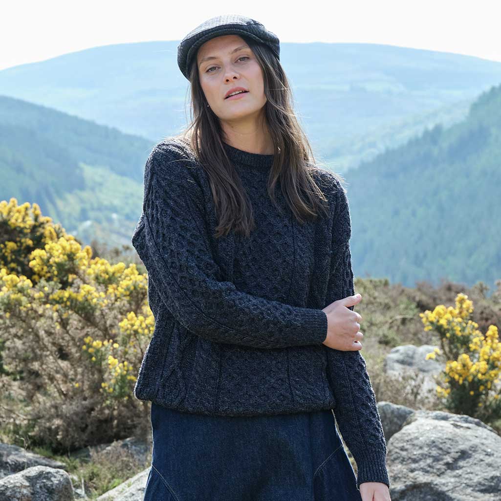 Womens Fisherman Lightweight Crew Neck Heritage Sweater - Image 3