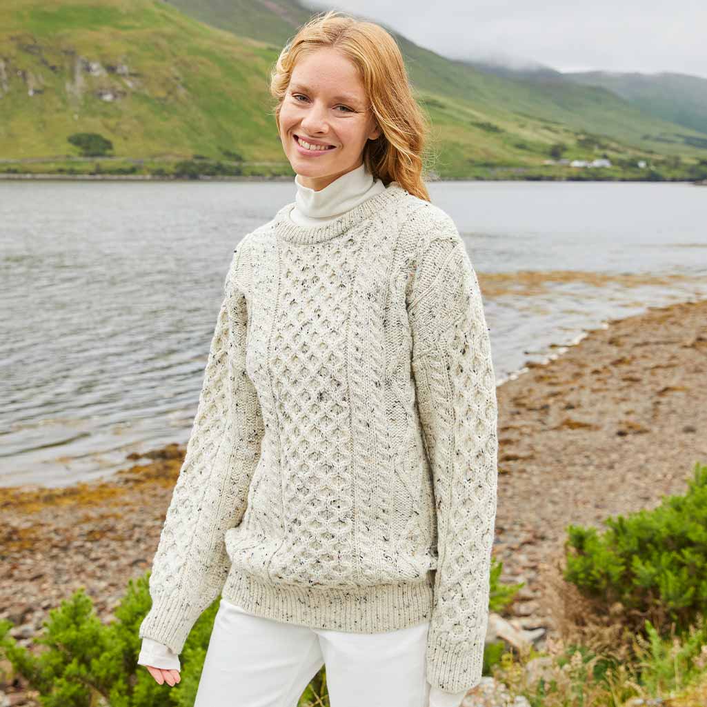 Womens Fisherman Lightweight Crew Neck Heritage Sweater - Image 5