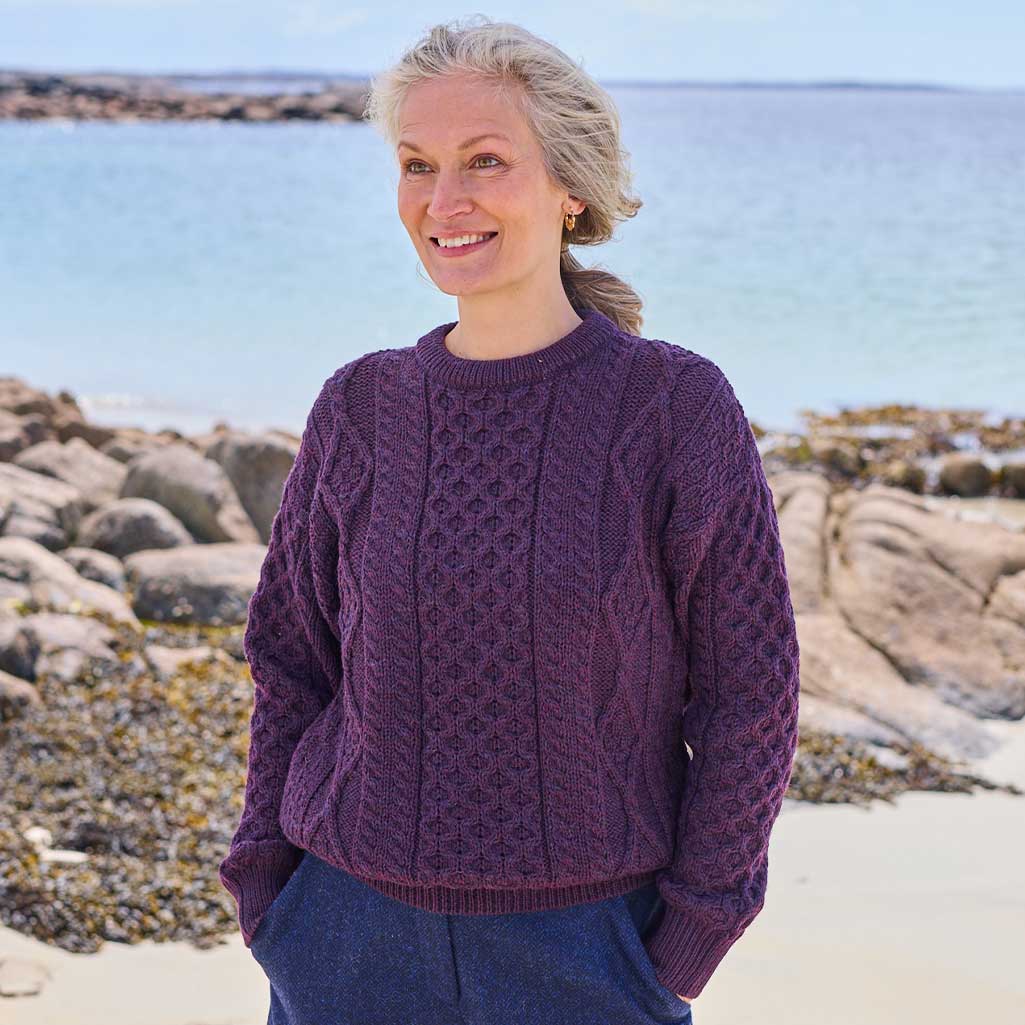 Womens Fisherman Lightweight Crew Neck Heritage Sweater - Image 7