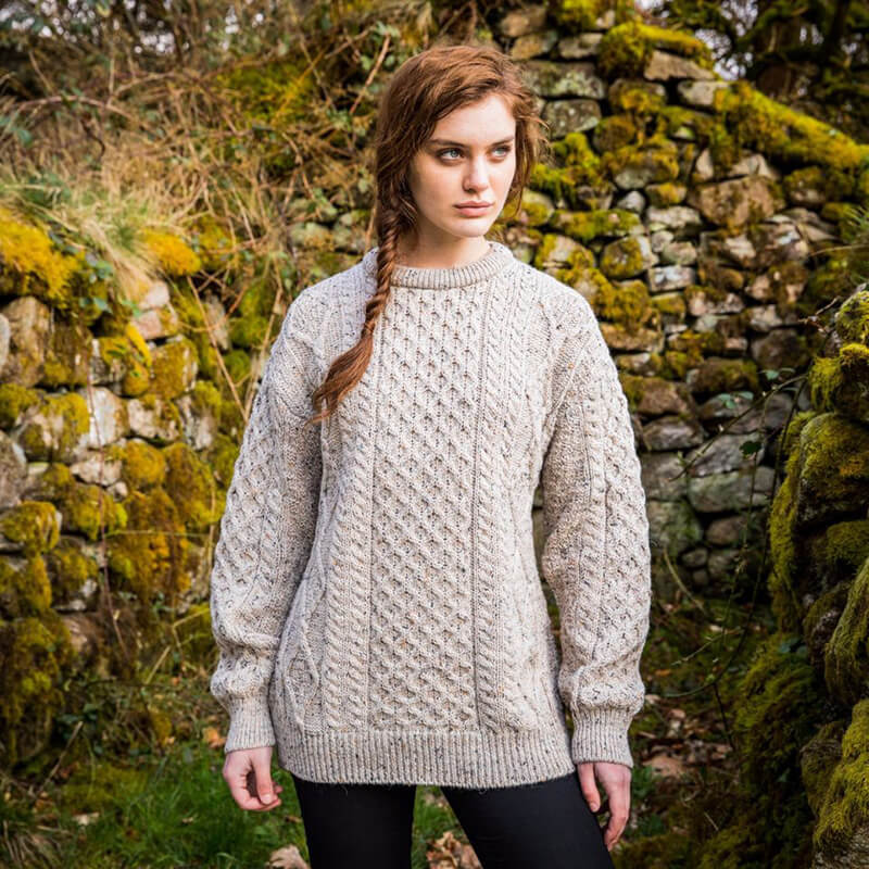 Womens Fisherman Lightweight Crew Neck Heritage Sweater - Image 8
