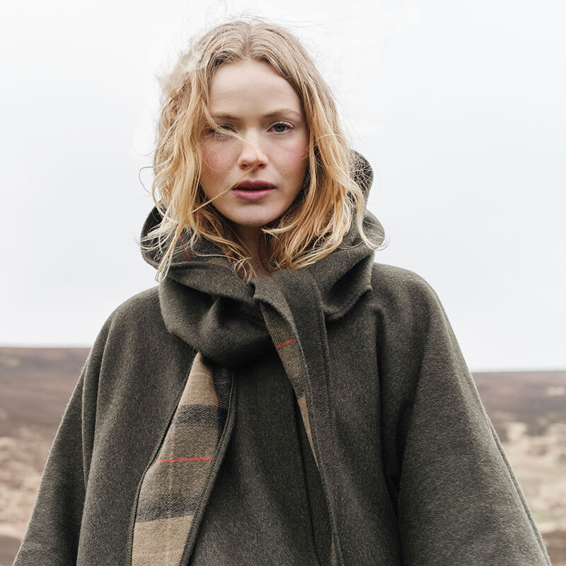 Women's Traditional Irish Wool Country Walking Cape - Image 6